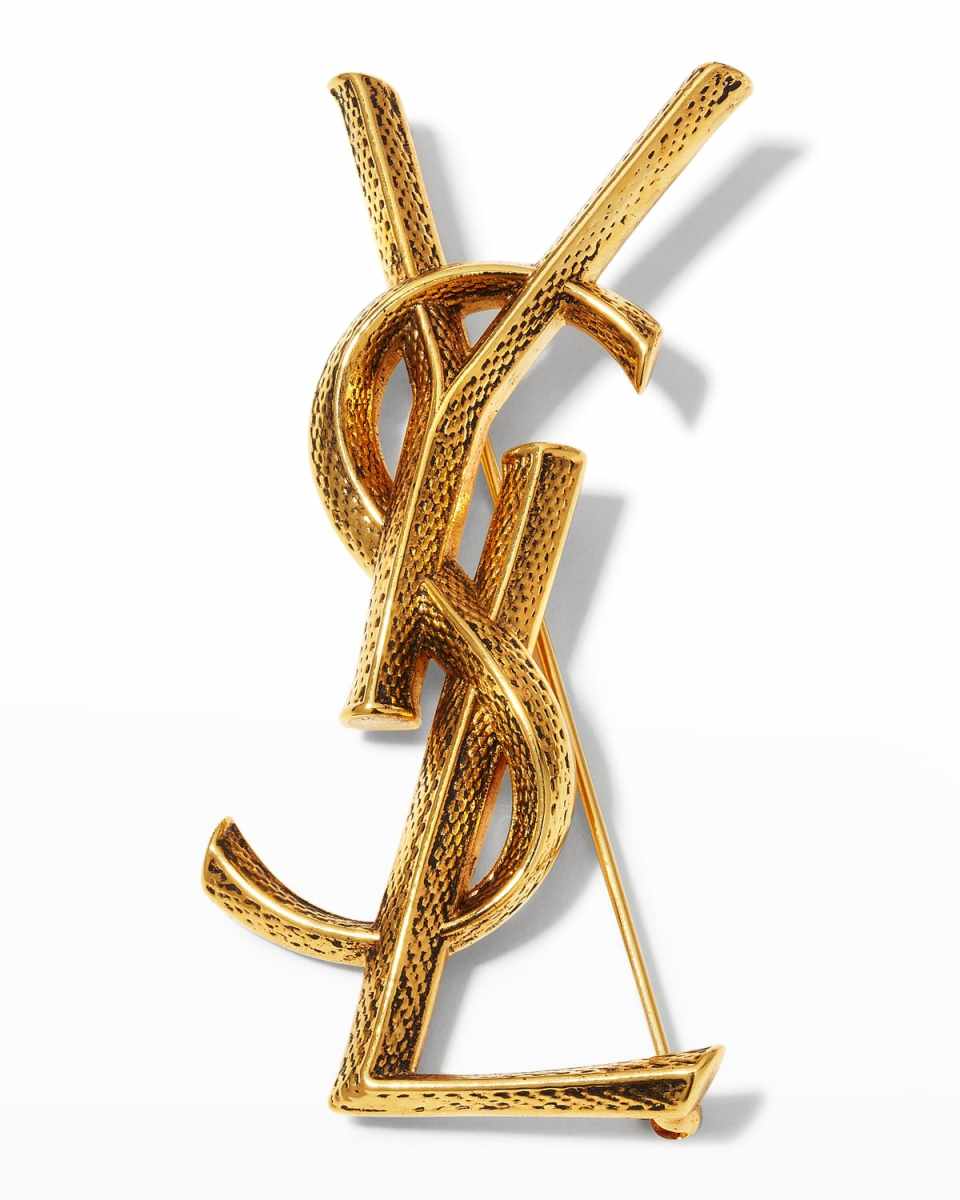 YSL Snake Textured Brooch
